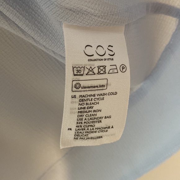 COS Minimalist Low Vnk 3/4 Sleeve Top Size 2 - Picture 5 of 7